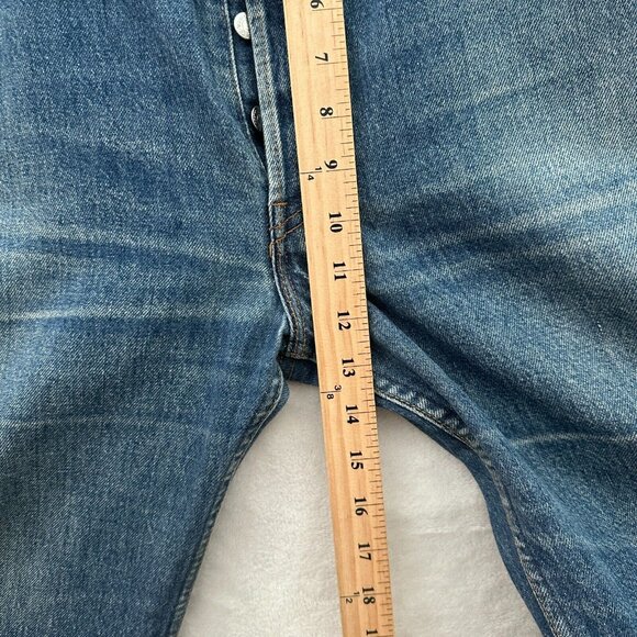 Vintage Levis 501 Jeans Mens 38x32 (36x31) Blue Straight Leg Button Fly Whisker - Picture 5 of 14